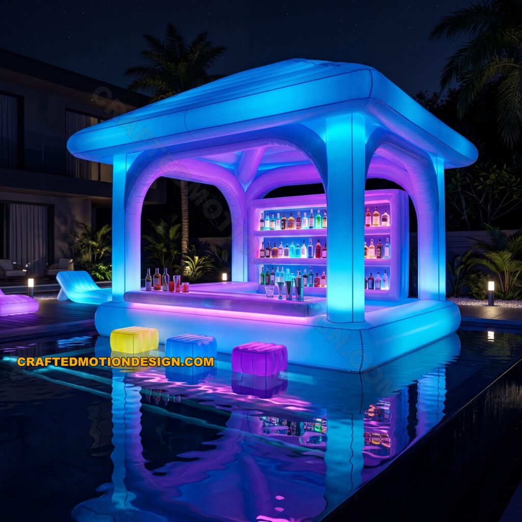 10 Best Inflatable Pool Bars for Backyard Parties modern inflatable pool bar with built in seating
