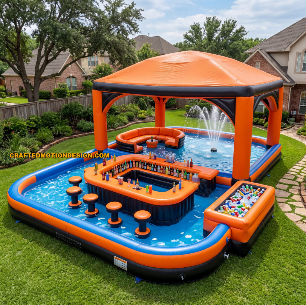 10 Best Inflatable Pool Bars for Backyard Parties inflatable pool bar backyard party setup