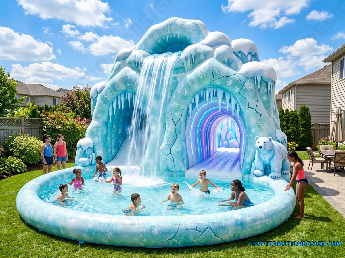 Inflatable Cave Waterfall Pools for Backyards cave waterfall pools 07