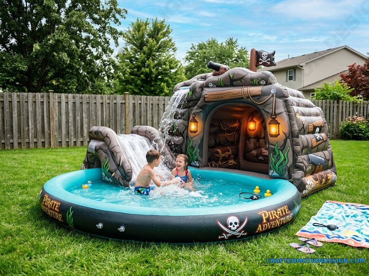 Inflatable Cave Waterfall Pools for Backyards cave waterfall pools 11