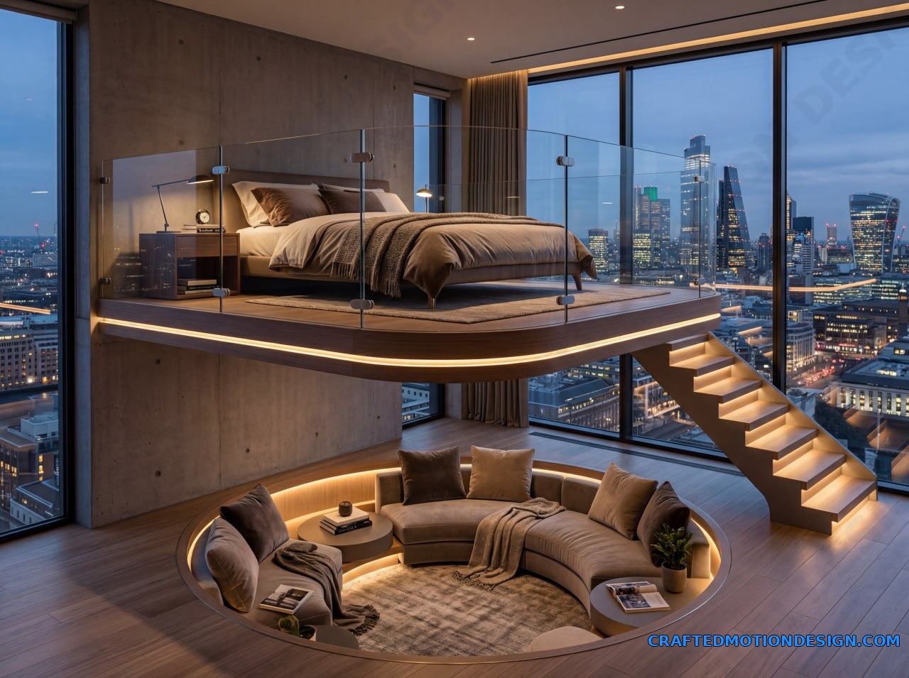 elevated loft beds 14
