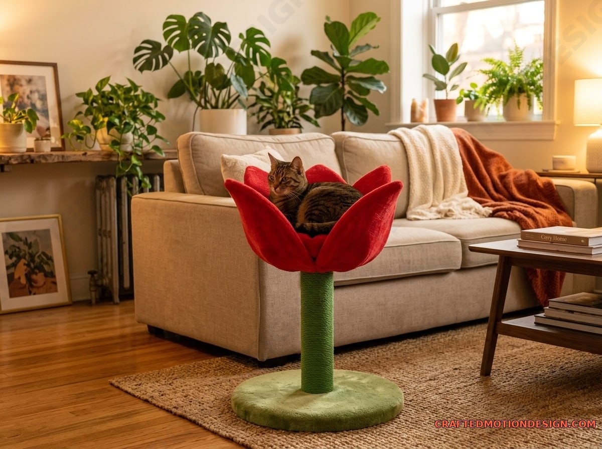 Flower Shaped Cat Trees — Pet Furniture Upgrade flower cat trees 03
