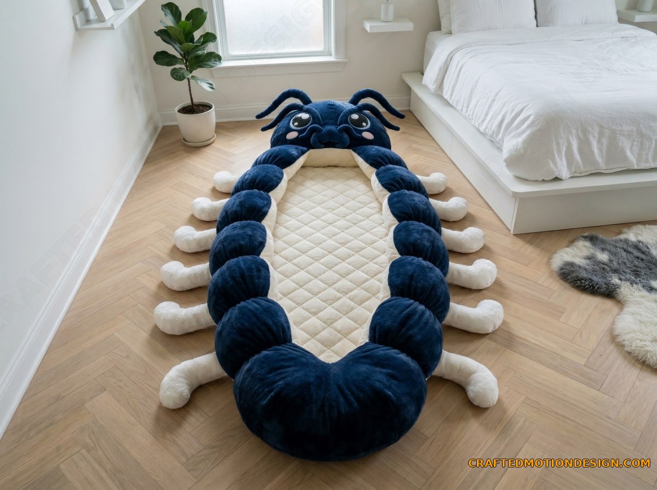 Sage green caterpillar sleeping bag glamping tent