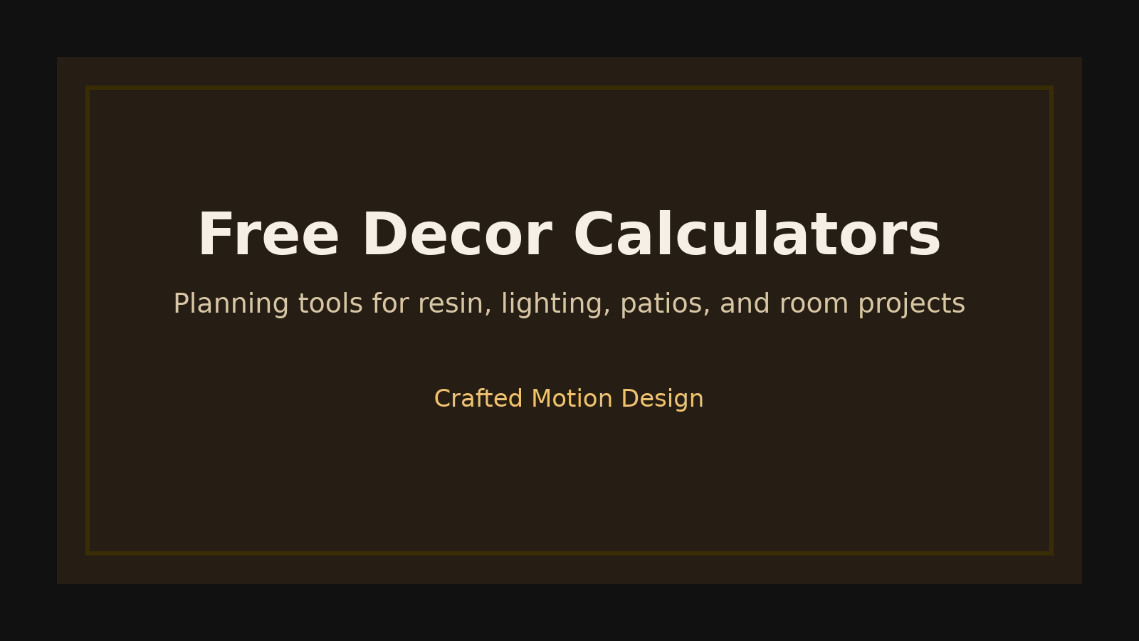 Free decor calculators and planning tools graphic