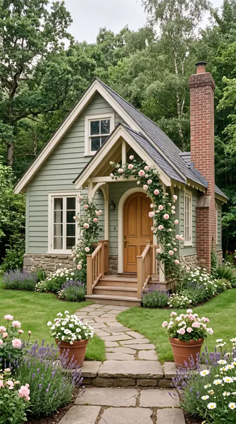 Overgrown cottage restored into a storybook home